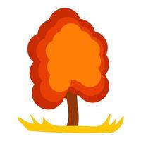 illustrazione vettoriale astratta dell'albero di autunno in eps 10. albero di arancio nel prato,