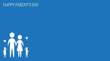 illustrazione della giornata mondiale dei genitori con area di copia spazio su sfondo blu vettore