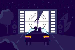 cinema drive-in vettore