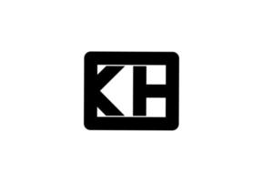 logo della lettera iniziale kh hk kh vettore