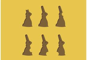 Il cioccolato Bunny morde il vettore libero