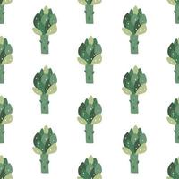 modello senza cuciture geometrico di carciofo. verdure disegnate a mano su sfondo bianco. design minimalista per tessuto, tessuto da cucina, carta da imballaggio vettore