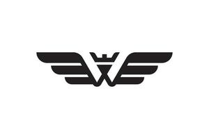 design del logo. logo del re ala vettore