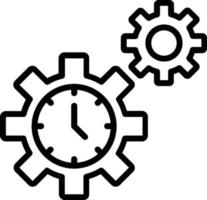 icona della linea vettoriale di gestione del tempo