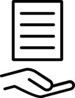 icona della linea vettoriale del documento