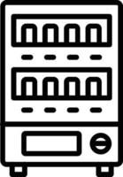 icona della linea vettoriale del distributore automatico