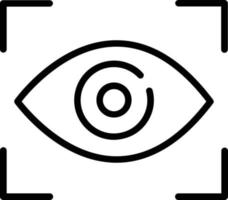 icona della linea del vettore di visione