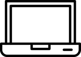 icona della linea vettoriale del laptop