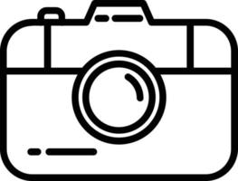 icona della linea del vettore della fotocamera