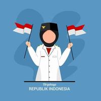 giorno dell'indipendenza indonesiana vettore