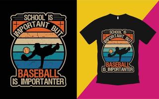 modello di t-shirt da baseball creativo vettore