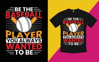 modello di t-shirt da baseball creativo vettore