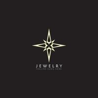 vettore logo gioielli in forma di cristallo adatto per il logo dell'azienda di gioielli