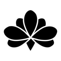 icona del glifo di loto vettore