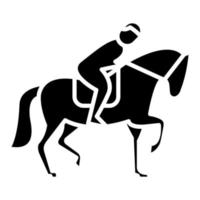 icone del glifo equestre vettore