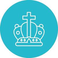icona di sfondo del cerchio della corona del re vettore
