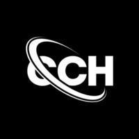 cc logo. lettera c. disegno del logo della lettera cch. iniziali cch logo collegate a cerchio e logo monogramma maiuscolo. tipografia cch per il marchio tecnologico, commerciale e immobiliare. vettore