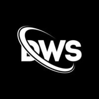 logo dws. lettera dw. design del logo della lettera dws. iniziali dws logo collegate con cerchio e logo monogramma maiuscolo. tipografia dws per il marchio tecnologico, commerciale e immobiliare. vettore