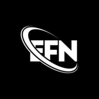 logo efn. efn lettera. design del logo della lettera efn. iniziali efn logo collegate con cerchio e logo monogramma maiuscolo. tipografia efn per il marchio tecnologico, commerciale e immobiliare. vettore