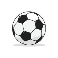 illustrazione vettoriale isolata del pallone da calcio, illustrazione piatta dell'icona del calcio sportivo
