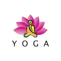 logo design di persone che fanno yoga simbolo icona illustrazione vettore