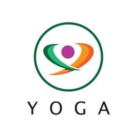 logo design di persone che fanno yoga simbolo icona illustrazione vettore