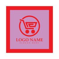 logo e-commerce e design del logo del negozio online con un concetto moderno vettore