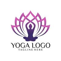 modello di vettore di progettazione di logo di yoga