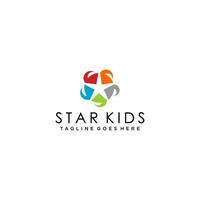 design del logo per bambini stella. vettore