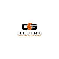 ceg iniziale con e flash logo elettrico azienda energetica vettore