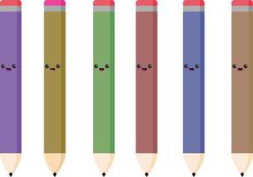 vettore di illustrazione del carattere della matita carino e moderno