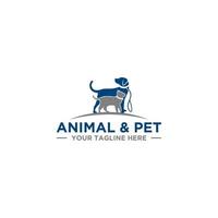 design del logo creativo di animali e animali domestici vettore