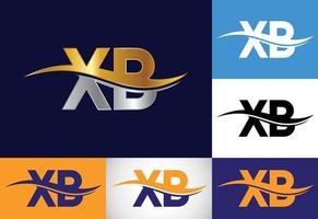 lettera monogramma iniziale xb logo design template vettoriale. simbolo grafico dell'alfabeto. vettore