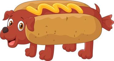 personaggio dei cartoni animati di hot dog vettore