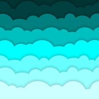 sfondo astratto composto da nuvole di carta blu. illustrazione vettoriale. vettore