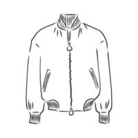 schizzo di vettore della giacca del cappotto invernale