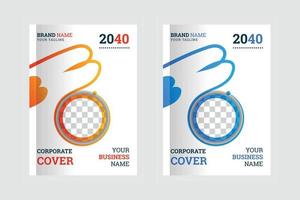 modello di progettazione di copertine di libri aziendali professionali a4 o può essere utilizzato per report annuali, riviste, volantini, poster, banner, portfolio, profili aziendali, siti Web, design di copertine di brochure vettore