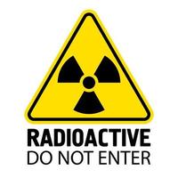 segno di radiazione. simbolo di avvertimento. icona piatta vettore radioattivo