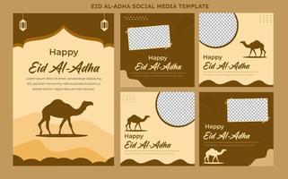 Modello di social media eid al-adha vettore