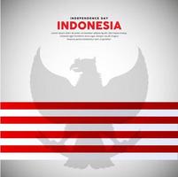 incredibile vettore di design del giorno dell'indipendenza dell'indonesia con silhouette.