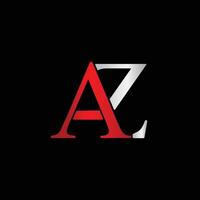 az logo creativo moderno minimal alfabeto az lettera iniziale marchio monogramma modificabile in formato vettoriale