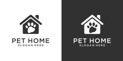 modello di progettazione del logo di vettore della casa dell'animale domestico.