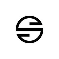 ss o s vettore di progettazione del logo della lettera iniziale
