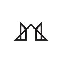 m lettera iniziale logo design concetto vettoriale. vettore