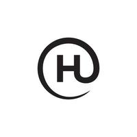 concetto di design del logo vettoriale della lettera iniziale h.