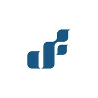 vettore di progettazione del logo della lettera iniziale df o fd.