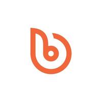 concetto di design del logo della lettera iniziale b o bb vettore