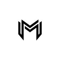 m lettera iniziale logo design concetto vettoriale. vettore