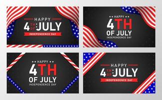 felice 4 luglio sfondo e banner per la festa dell'indipendenza dell'america