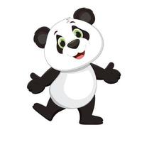 simpatico cartone animato panda. illustrazione vettoriale